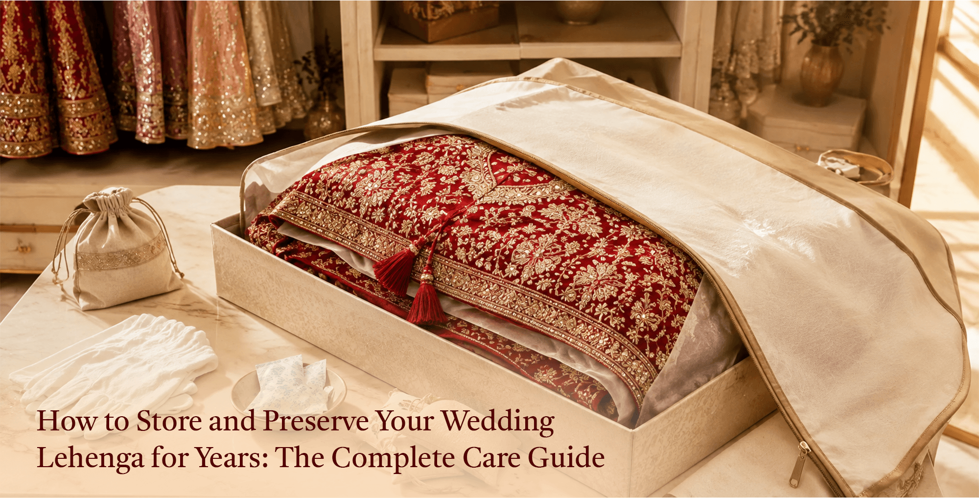 How to Store and Preserve Your Wedding Lehenga for Years: The Complete Care Guide